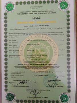 Sertifikat Label Halal Rendang Daging Umi Adil