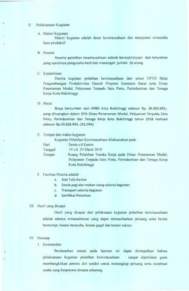 Laporan Kegiatan Pelatihan Kewirausahaan (hal 2)