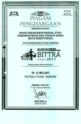 Sertifikat  Expo 2017