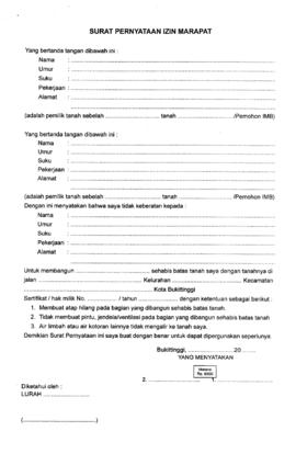 Khasanah Arsip Persyaratan Pengurusan Izin IMB