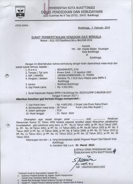 Kenaikan Gaji Berkala Atas Nama IRDASMAYETI, S.Pd 1