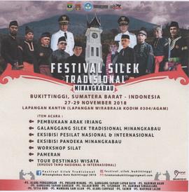 Khazanan Arsip Seksi Bina Seni dan Nilai Tradisi Festival Silek Tradisional Tahun 2018