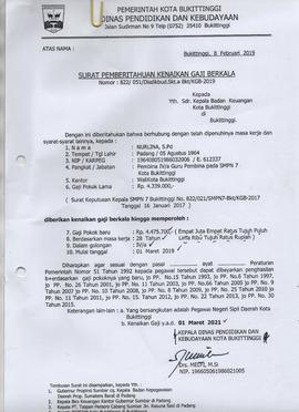 Kenaikan Gaji Berkala Atas Nama NURLINA, S.Pd 1