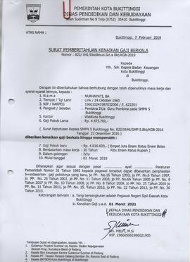 Kenaikan Gaji Berkala Atas Nama NURHAYATI, BA 1