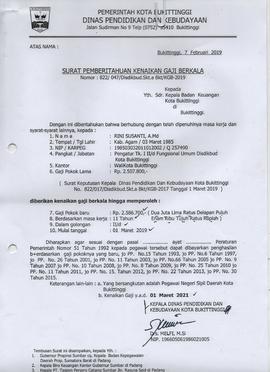 Kenaikan Gaji Berkala Atas Nama RINI SUSANTI, A.Md 1