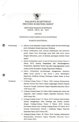 Keputusan Wali Kota Bukittinggi