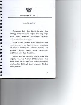 Kata Sambutan Wali Kota Bukittinggi