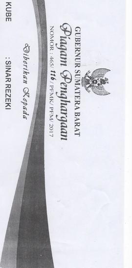 Piagam penghargaan KUBE Tahun 2018