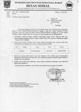 piagam Penggargaan Pak Salehan  Ketua Tagana