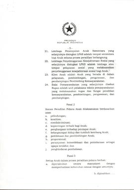Kewanangan penyelenggaraan LPKS untuk anak berhadapan dengan hukum ( ABH ) dari kementerian Sosia...