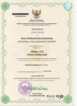 SK  Pengadaan Barang dan Jasa Diana.SE