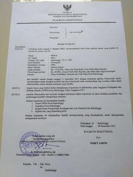 SK Pegawai Non ASN An Nova Tahun 2013