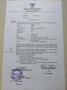 SK Pegawai Non ASN An Nova Tahun 2006