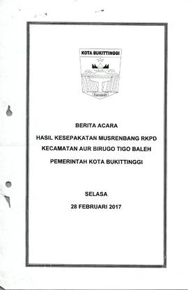 Daftar Lampiran Berita Acara Hasil Kesepakatan Musrenbang RKPD Kec. ABTB