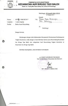 Surat Berita Acara Musrenbang