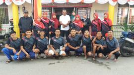 Foto Atlet Bola Volly Kelurahan Bukit Cangang Kayu Ramang pada Pertandingan Bola Volly Tingkat Ke...