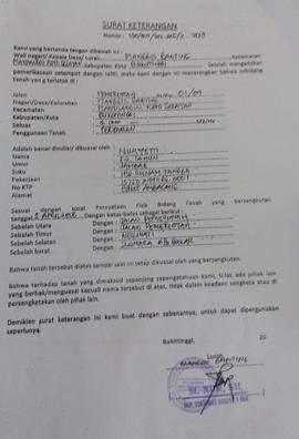 Surat Keterangan a.n. Nuryetty