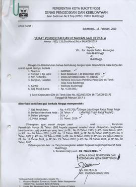Kenaikan Gaji Berkala Atas Nama DARMAN 1