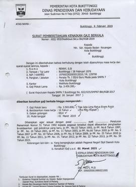 Kenaikan Gaji Berkala Atas Nama RENNY, S.Si 1
