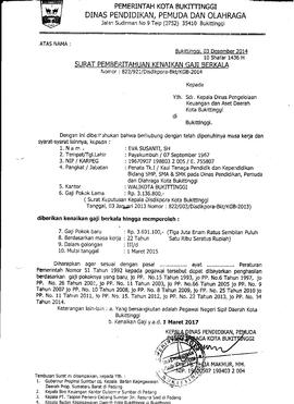 Kenaikan Gaji Berkala atas nama EVA SUSANTI,SH 1