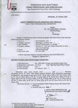 Kenaikan Gaji Berkala Atas Nama SRI ETNAWATI, S.Pd 1