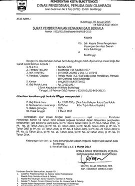 Kenaikan Gaji Berkala Atas Nama SILVIA,S.Pd 1