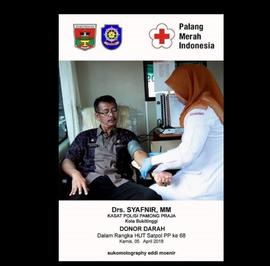 Kegiatan donor darah dalam rangka Ulang Tahun  SATPOL PP KE 68 &amp; SAT LINMAS KE 56