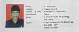 Ir. DARMANSYAH  Anggota Komisi C DPRD Kota Bukittinggi Periode Tahun 2005 s/d 2009